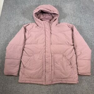 Madewell Holland Quilted Puffer Parka Jacket Womens M Primaloft Insulated Hooded